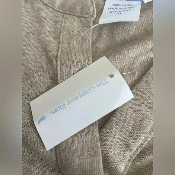 The Company Store women's 100% Linen Pocket Dress Size Medium NWT Lagenlook 0079 - Picture 10 of 11